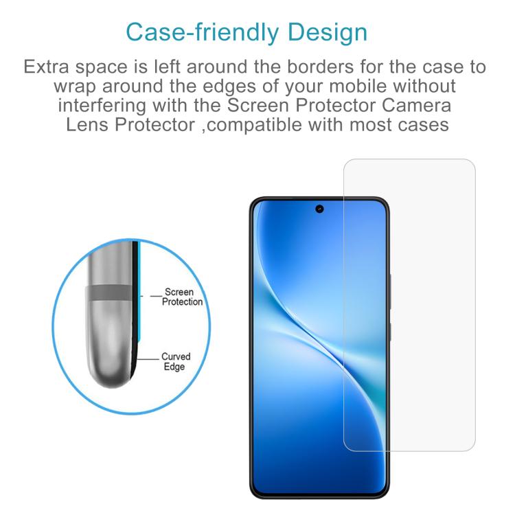 For vivo V60 Lite 4G 50pcs 0.26mm 9H 2.5D Tempered Glass Film
