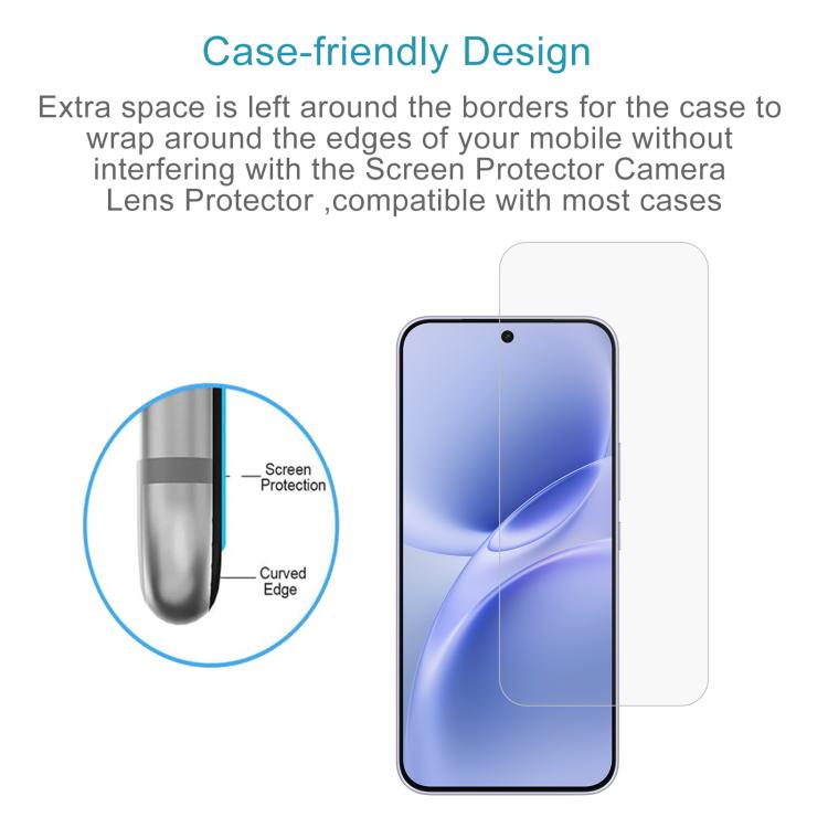 For vivo V70 FE 5G 50pcs 0.26mm 9H 2.5D Tempered Glass Film