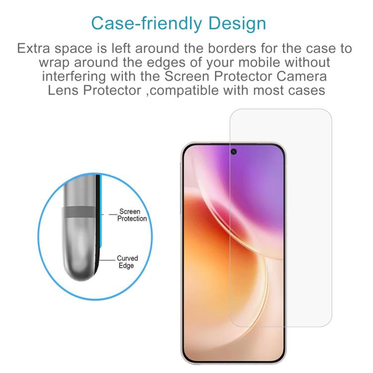 For vivo X300s 50pcs 0.26mm 9H 2.5D Tempered Glass Film