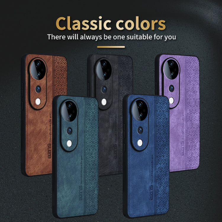 For vivo S19 AZNS 3D Embossed Skin Feel Phone Case