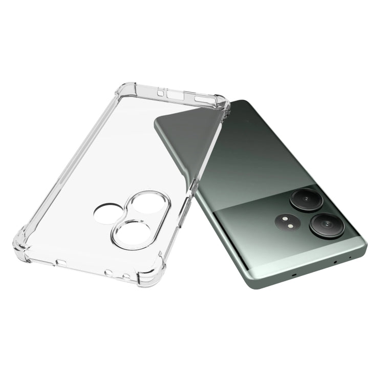 For Realme GT Neo6 SE Shockproof Non-slip Thickening TPU Phone Case - Transparent