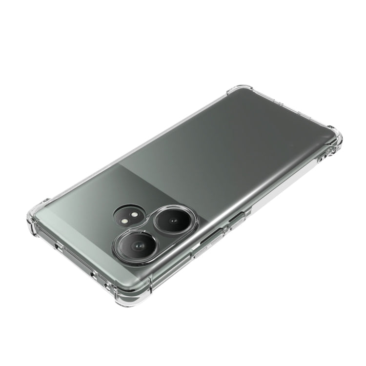 For Realme GT Neo6 SE Shockproof Non-slip Thickening TPU Phone Case - Transparent
