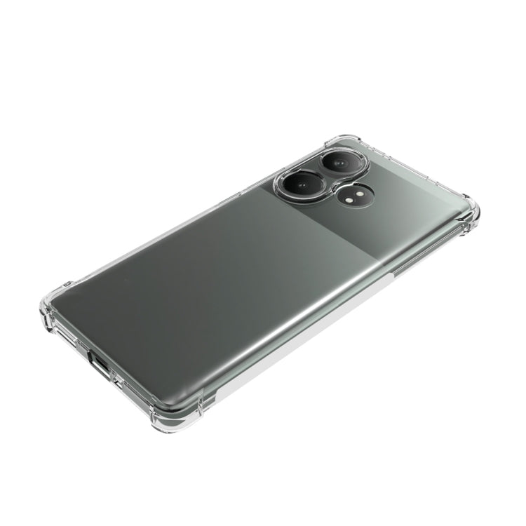 For Realme GT Neo6 SE Shockproof Non-slip Thickening TPU Phone Case - Transparent