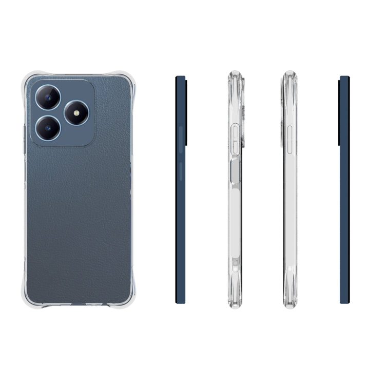 For Realme C63 4G Shockproof Non-slip Thickening TPU Phone Case - Transparent
