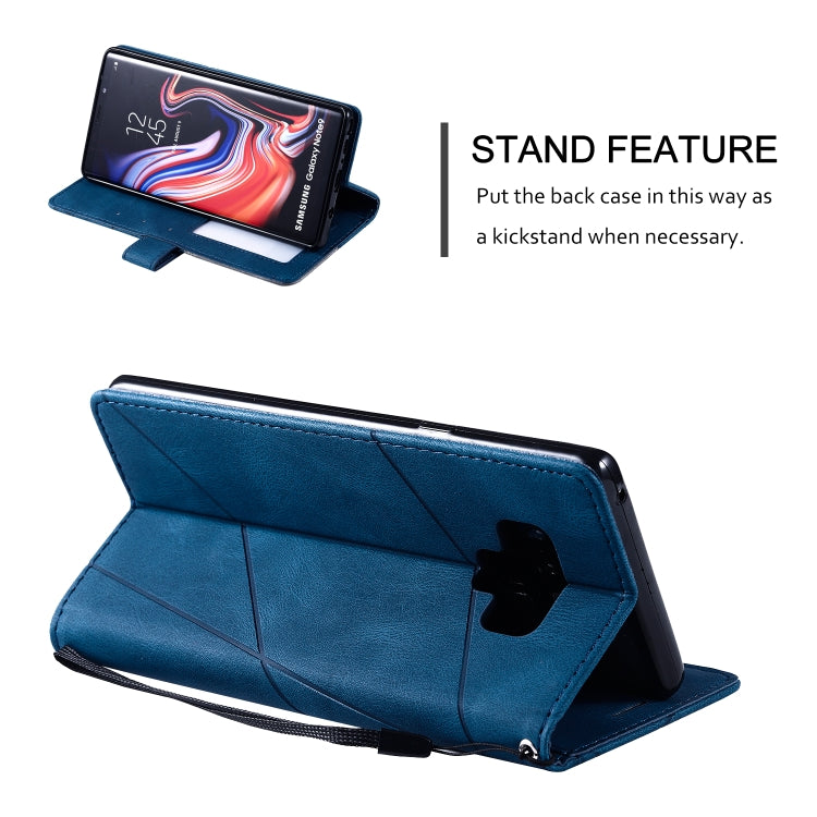 For Samsung Galaxy Note9 Skin Feel Splicing Horizontal Flip Leather Case with Holder & Card Slots & Wallet & Photo Frame