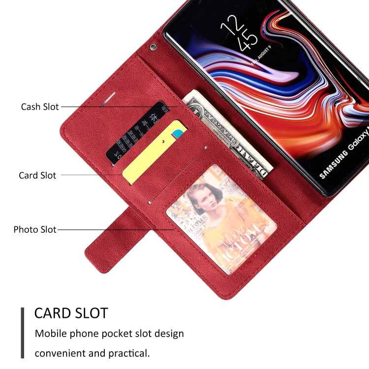 For Samsung Galaxy Note9 Skin Feel Splicing Horizontal Flip Leather Case with Holder & Card Slots & Wallet & Photo Frame