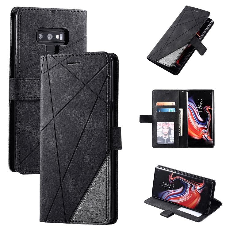 For Samsung Galaxy Note9 Skin Feel Splicing Horizontal Flip Leather Case with Holder & Card Slots & Wallet & Photo Frame