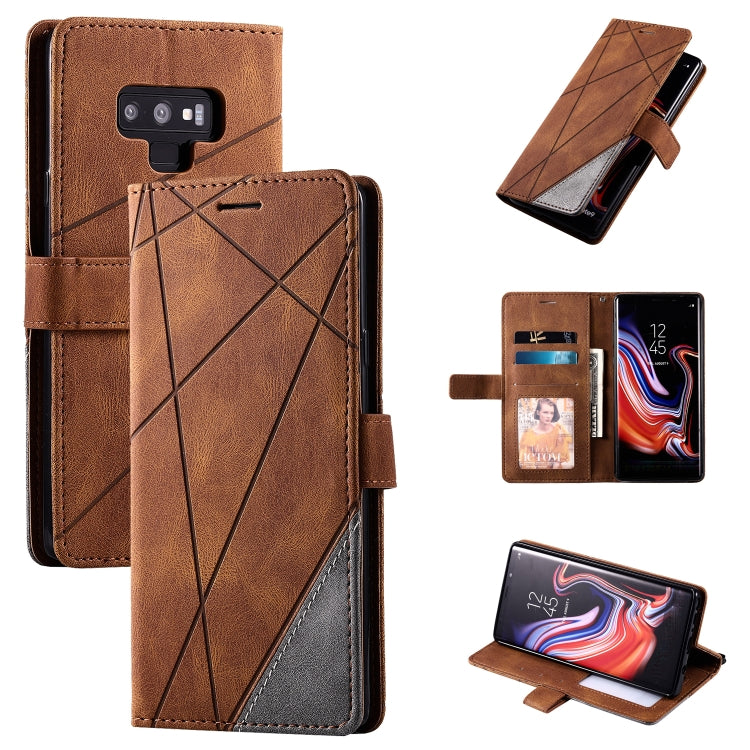 For Samsung Galaxy Note9 Skin Feel Splicing Horizontal Flip Leather Case with Holder & Card Slots & Wallet & Photo Frame