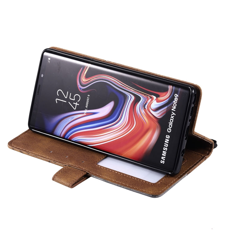 For Samsung Galaxy Note9 Skin Feel Splicing Horizontal Flip Leather Case with Holder & Card Slots & Wallet & Photo Frame