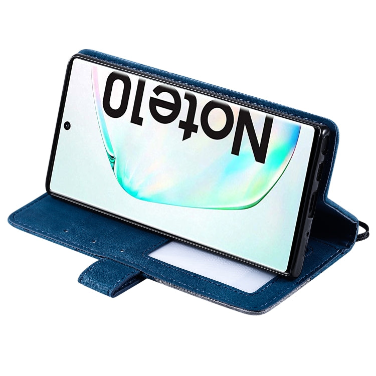 For Samsung Galaxy Note 10 Skin Feel Splicing Horizontal Flip Leather Case with Holder & Card Slots & Wallet & Photo Frame
