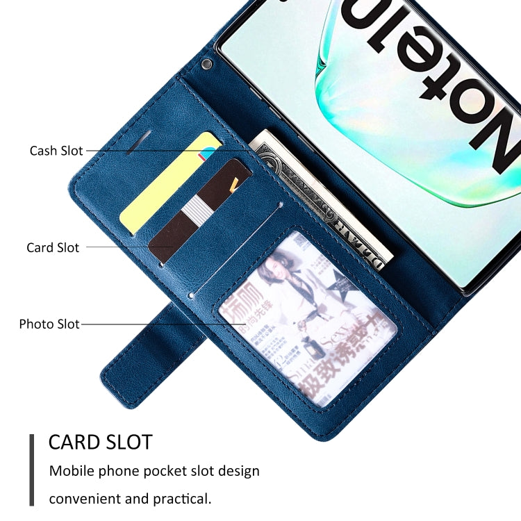 For Samsung Galaxy Note 10 Skin Feel Splicing Horizontal Flip Leather Case with Holder & Card Slots & Wallet & Photo Frame