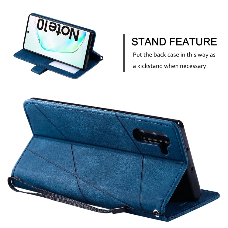 For Samsung Galaxy Note 10 Skin Feel Splicing Horizontal Flip Leather Case with Holder & Card Slots & Wallet & Photo Frame