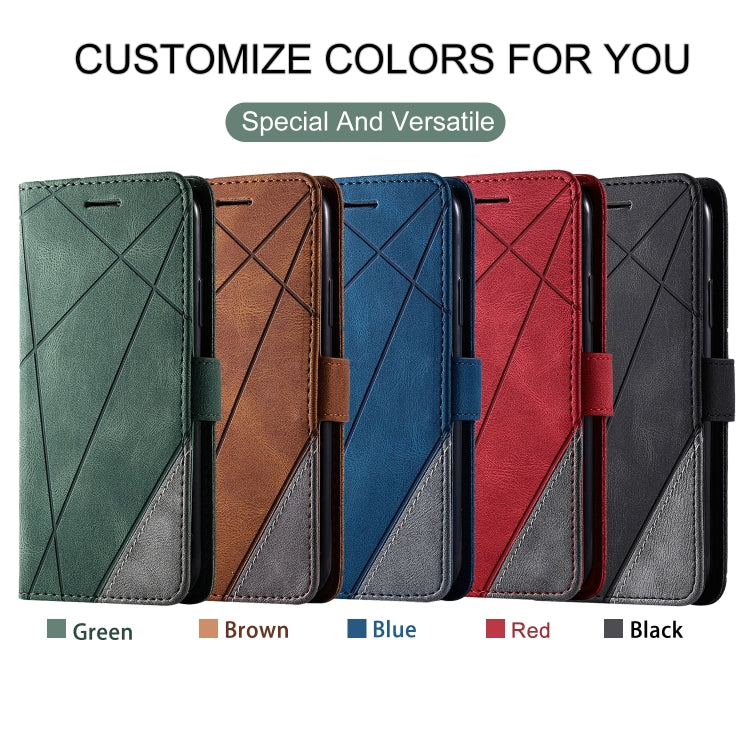 For Samsung Galaxy Note 10 Skin Feel Splicing Horizontal Flip Leather Case with Holder & Card Slots & Wallet & Photo Frame