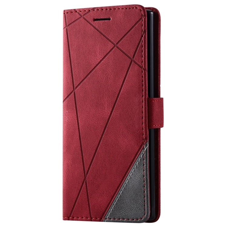 For Samsung Galaxy Note 10 Skin Feel Splicing Horizontal Flip Leather Case with Holder & Card Slots & Wallet & Photo Frame