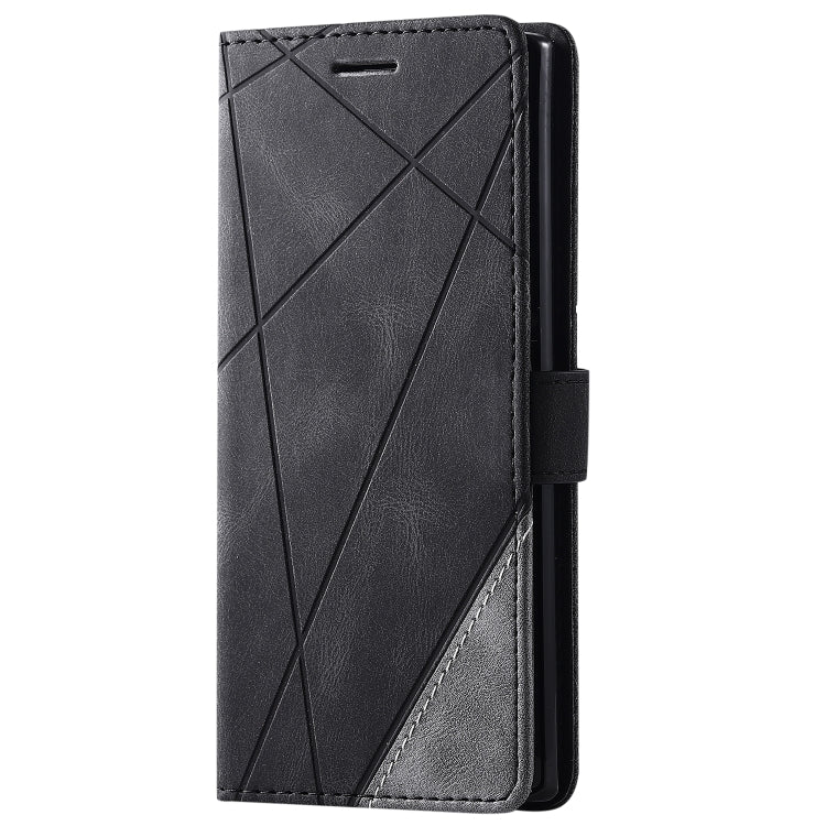 For Samsung Galaxy Note 10 Skin Feel Splicing Horizontal Flip Leather Case with Holder & Card Slots & Wallet & Photo Frame