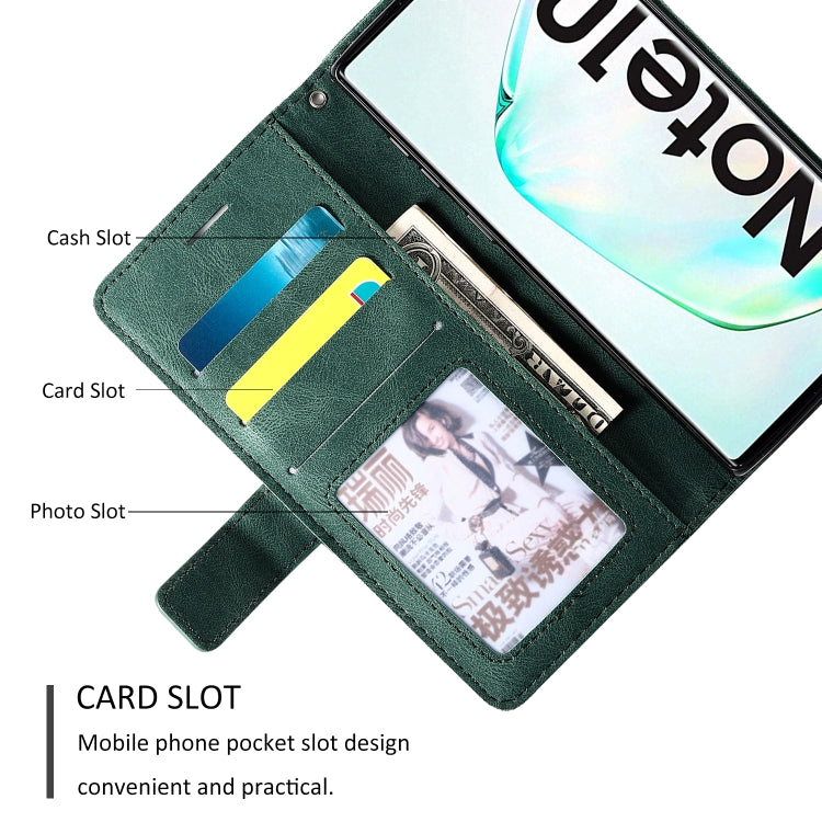 For Samsung Galaxy Note 10 Skin Feel Splicing Horizontal Flip Leather Case with Holder & Card Slots & Wallet & Photo Frame