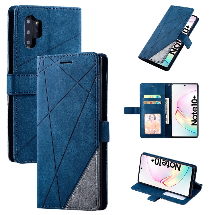 For Samsung Galaxy Note 10 Pro Skin Feel Splicing Horizontal Flip Leather Case with Holder & Card Slots & Wallet & Photo Frame
