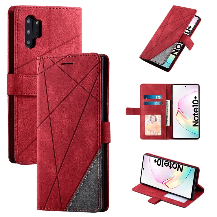 For Samsung Galaxy Note 10 Pro Skin Feel Splicing Horizontal Flip Leather Case with Holder & Card Slots & Wallet & Photo Frame