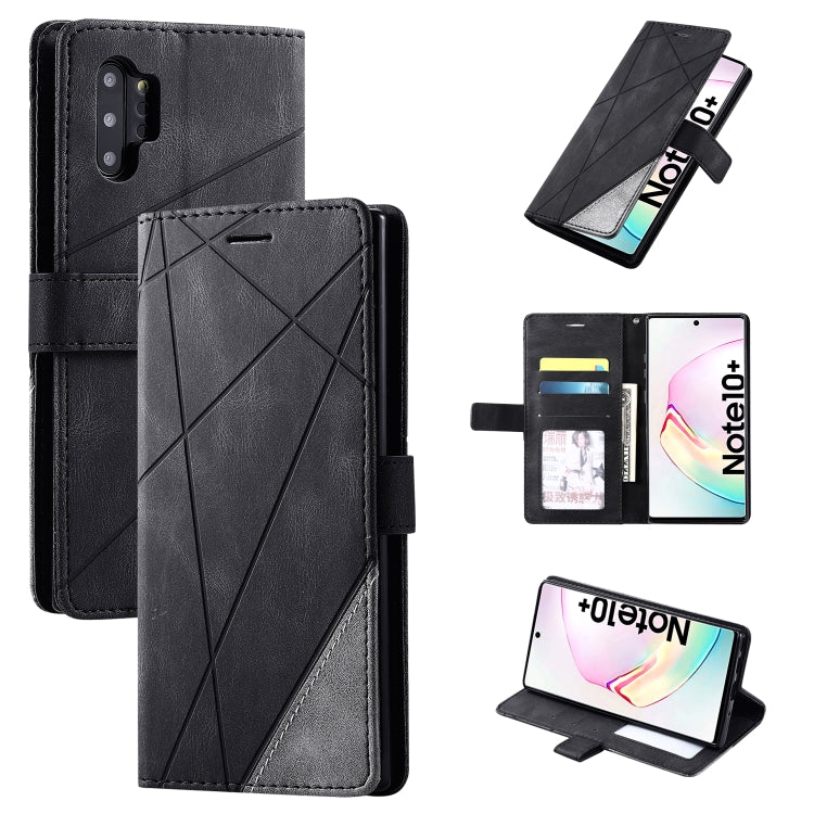 For Samsung Galaxy Note 10 Pro Skin Feel Splicing Horizontal Flip Leather Case with Holder & Card Slots & Wallet & Photo Frame