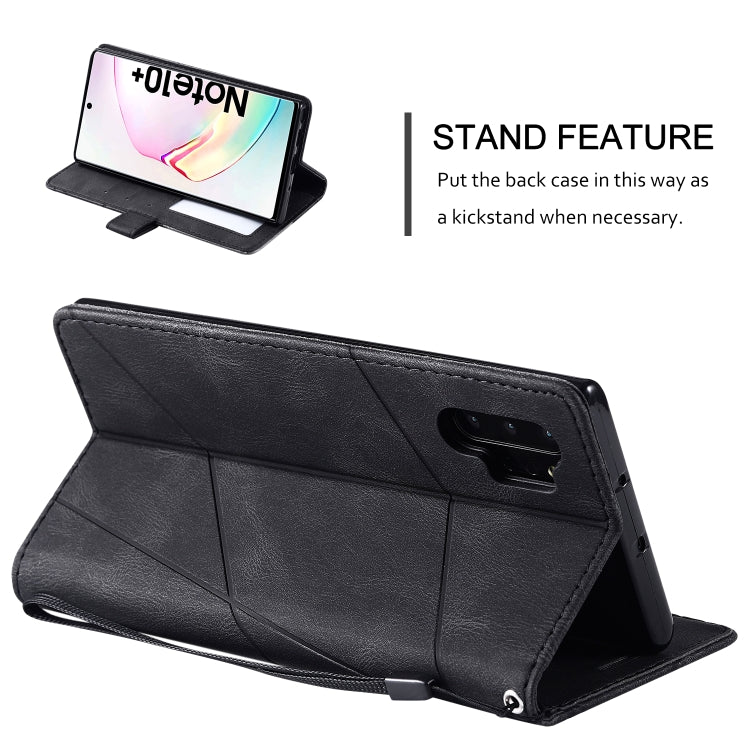For Samsung Galaxy Note 10 Pro Skin Feel Splicing Horizontal Flip Leather Case with Holder & Card Slots & Wallet & Photo Frame
