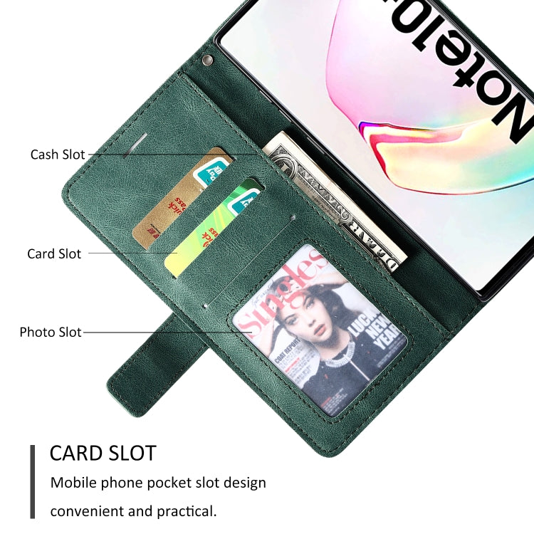For Samsung Galaxy Note 10 Pro Skin Feel Splicing Horizontal Flip Leather Case with Holder & Card Slots & Wallet & Photo Frame