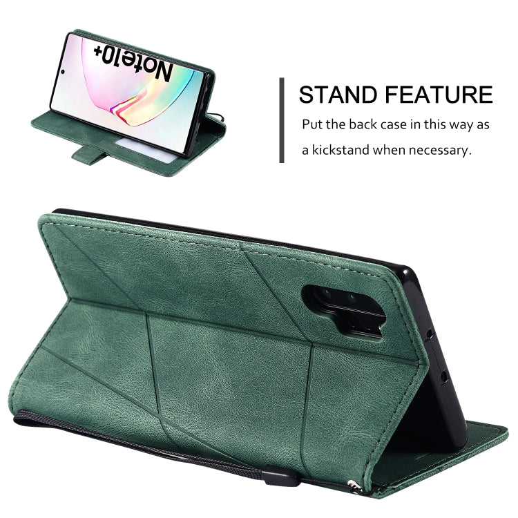 For Samsung Galaxy Note 10 Pro Skin Feel Splicing Horizontal Flip Leather Case with Holder & Card Slots & Wallet & Photo Frame
