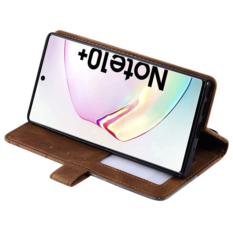 For Samsung Galaxy Note 10 Pro Skin Feel Splicing Horizontal Flip Leather Case with Holder & Card Slots & Wallet & Photo Frame