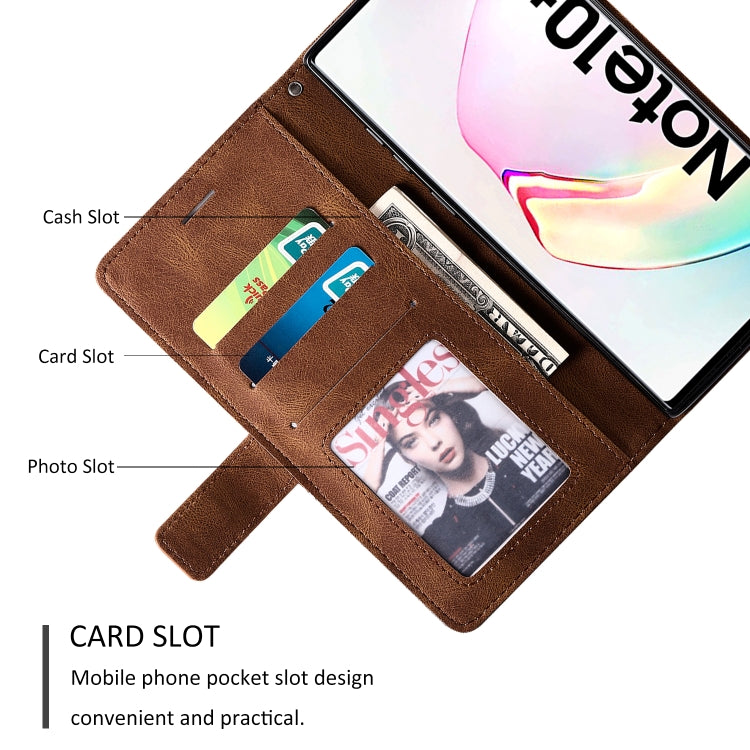 For Samsung Galaxy Note 10 Pro Skin Feel Splicing Horizontal Flip Leather Case with Holder & Card Slots & Wallet & Photo Frame