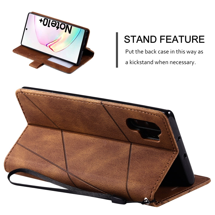 For Samsung Galaxy Note 10 Pro Skin Feel Splicing Horizontal Flip Leather Case with Holder & Card Slots & Wallet & Photo Frame