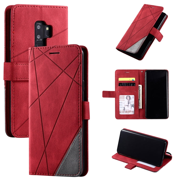 For Samsung Galaxy S9 Plus Skin Feel Splicing Horizontal Flip Leather Case with Holder & Card Slots & Wallet & Photo Frame