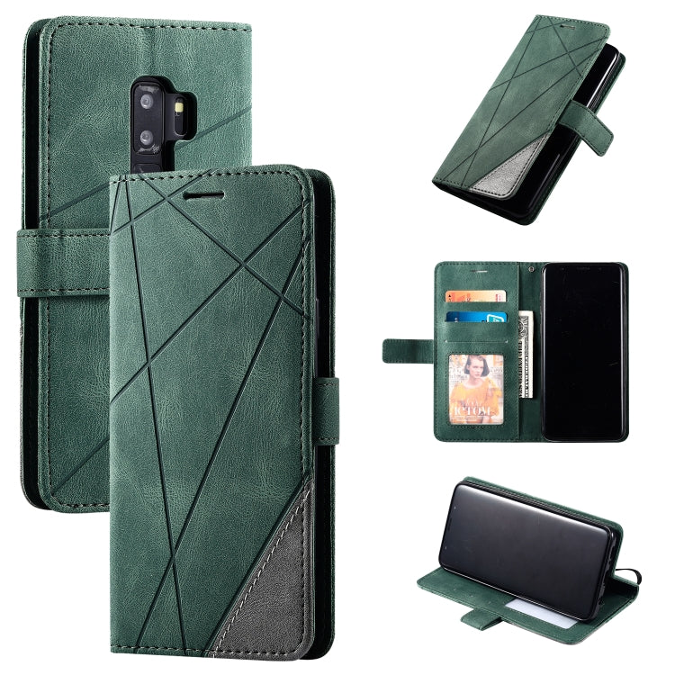For Samsung Galaxy S9 Plus Skin Feel Splicing Horizontal Flip Leather Case with Holder & Card Slots & Wallet & Photo Frame