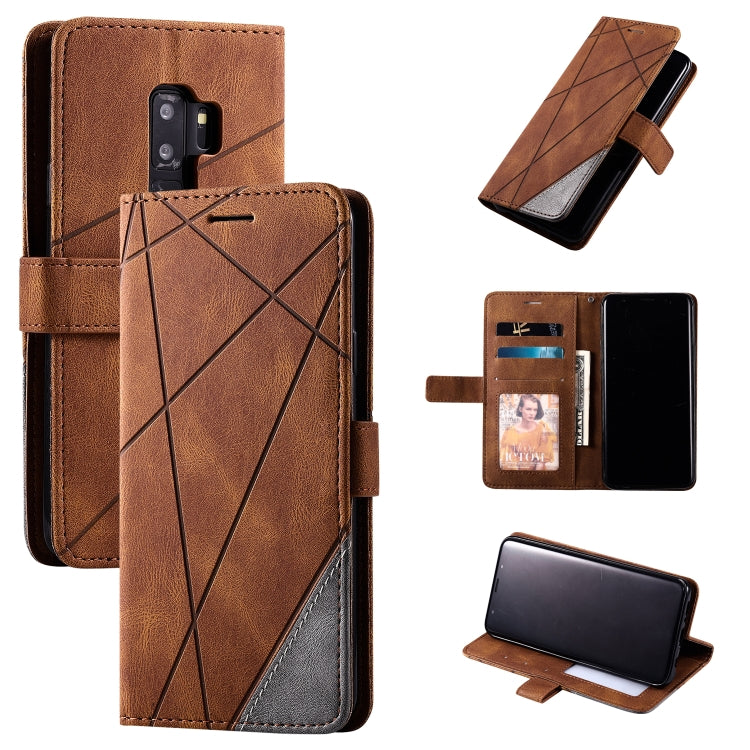 For Samsung Galaxy S9 Plus Skin Feel Splicing Horizontal Flip Leather Case with Holder & Card Slots & Wallet & Photo Frame