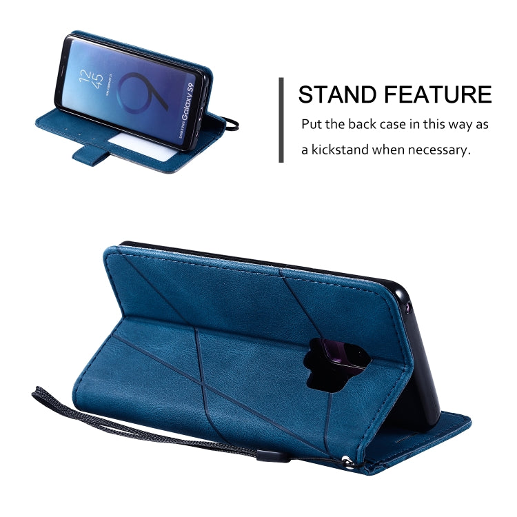 For Samsung Galaxy S9 Skin Feel Splicing Horizontal Flip Leather Case with Holder & Card Slots & Wallet & Photo Frame