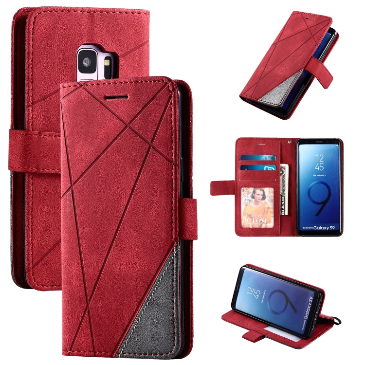 For Samsung Galaxy S9 Skin Feel Splicing Horizontal Flip Leather Case with Holder & Card Slots & Wallet & Photo Frame