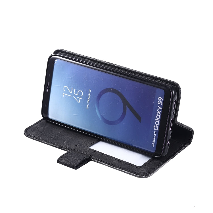 For Samsung Galaxy S9 Skin Feel Splicing Horizontal Flip Leather Case with Holder & Card Slots & Wallet & Photo Frame
