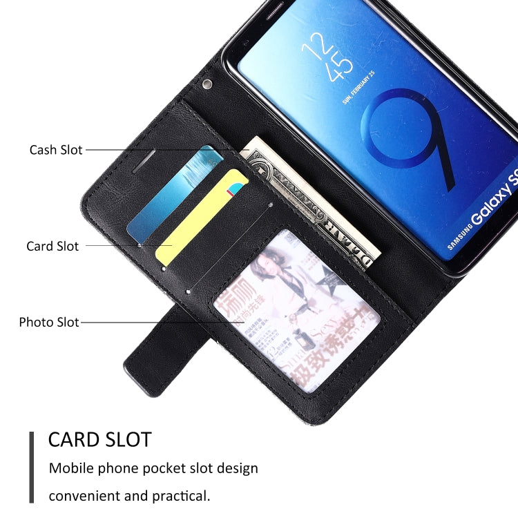 For Samsung Galaxy S9 Skin Feel Splicing Horizontal Flip Leather Case with Holder & Card Slots & Wallet & Photo Frame