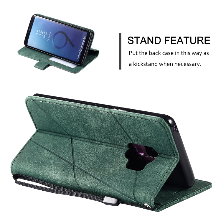 For Samsung Galaxy S9 Skin Feel Splicing Horizontal Flip Leather Case with Holder & Card Slots & Wallet & Photo Frame