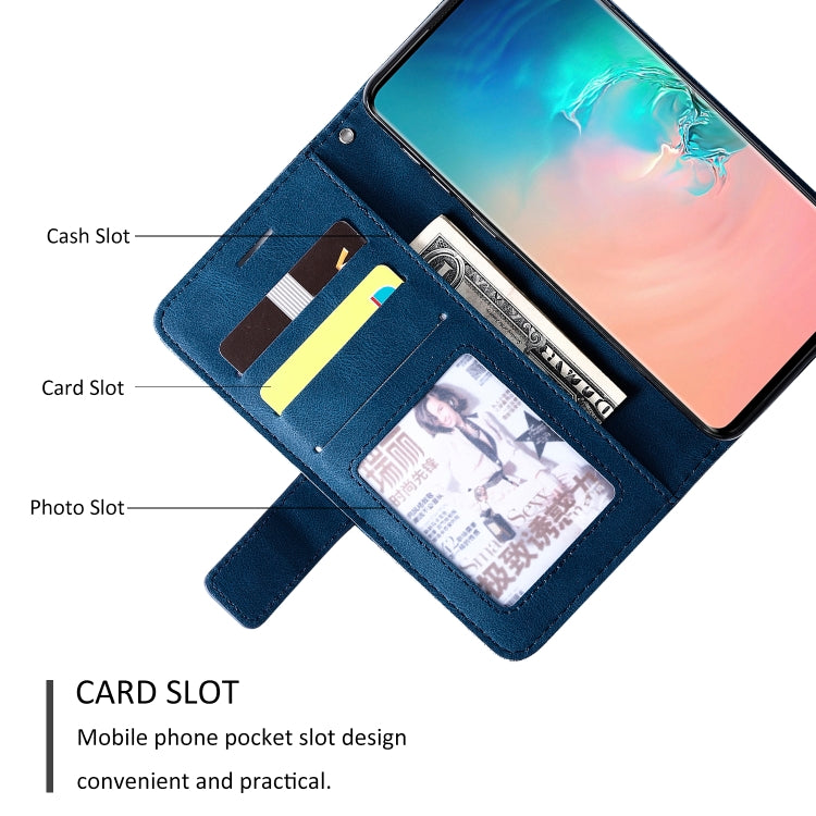 For Samsung Galaxy S10 Skin Feel Splicing Horizontal Flip Leather Case with Holder & Card Slots & Wallet & Photo Frame