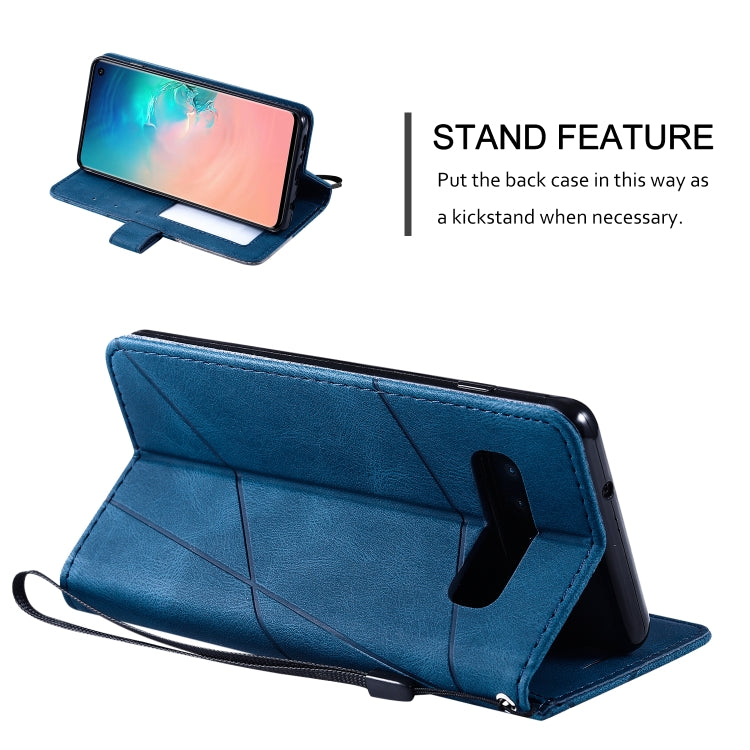 For Samsung Galaxy S10 Skin Feel Splicing Horizontal Flip Leather Case with Holder & Card Slots & Wallet & Photo Frame