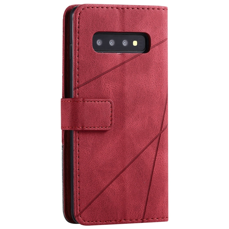 For Samsung Galaxy S10 Skin Feel Splicing Horizontal Flip Leather Case with Holder & Card Slots & Wallet & Photo Frame