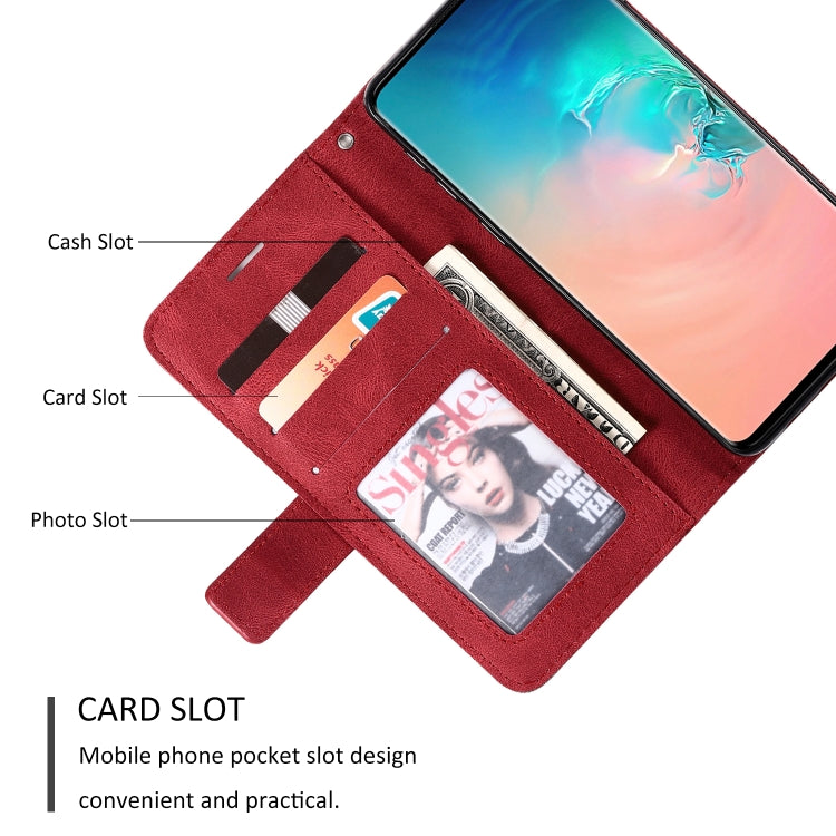 For Samsung Galaxy S10 Skin Feel Splicing Horizontal Flip Leather Case with Holder & Card Slots & Wallet & Photo Frame