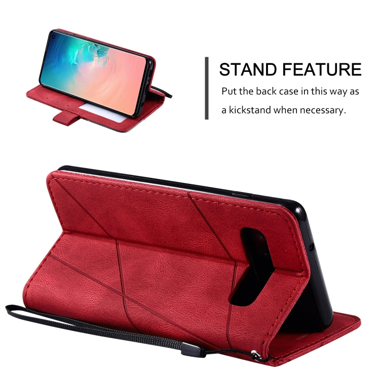 For Samsung Galaxy S10 Skin Feel Splicing Horizontal Flip Leather Case with Holder & Card Slots & Wallet & Photo Frame
