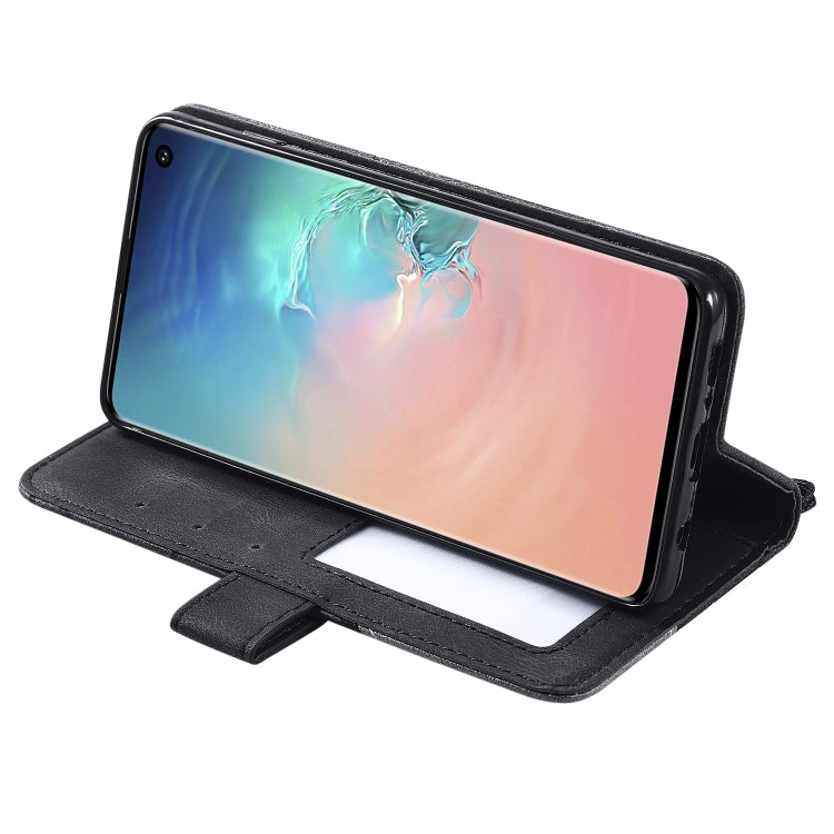 For Samsung Galaxy S10 Skin Feel Splicing Horizontal Flip Leather Case with Holder & Card Slots & Wallet & Photo Frame