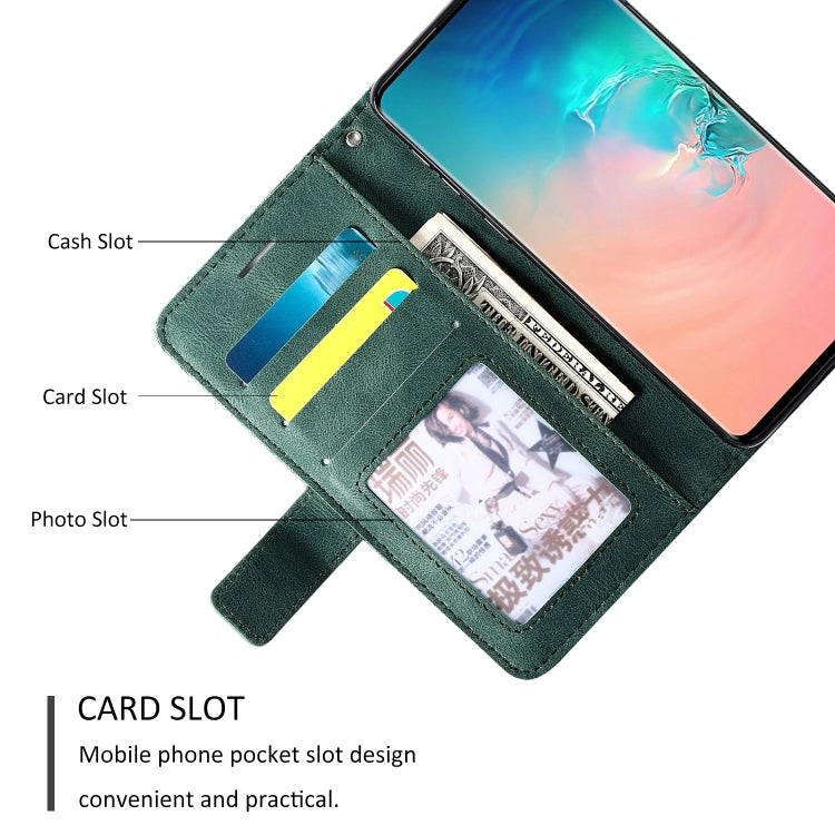 For Samsung Galaxy S10 Skin Feel Splicing Horizontal Flip Leather Case with Holder & Card Slots & Wallet & Photo Frame