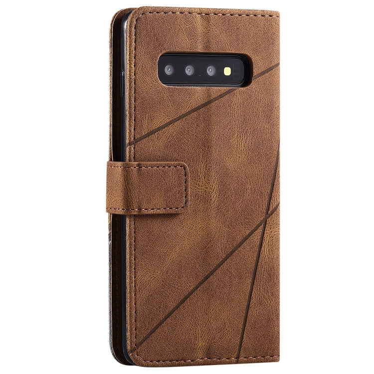 For Samsung Galaxy S10 Skin Feel Splicing Horizontal Flip Leather Case with Holder & Card Slots & Wallet & Photo Frame