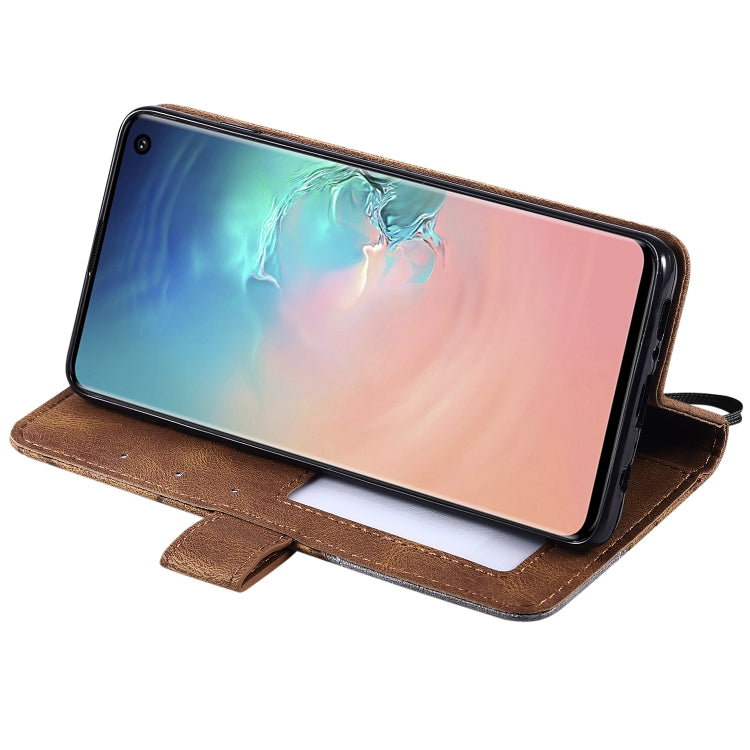 For Samsung Galaxy S10 Skin Feel Splicing Horizontal Flip Leather Case with Holder & Card Slots & Wallet & Photo Frame