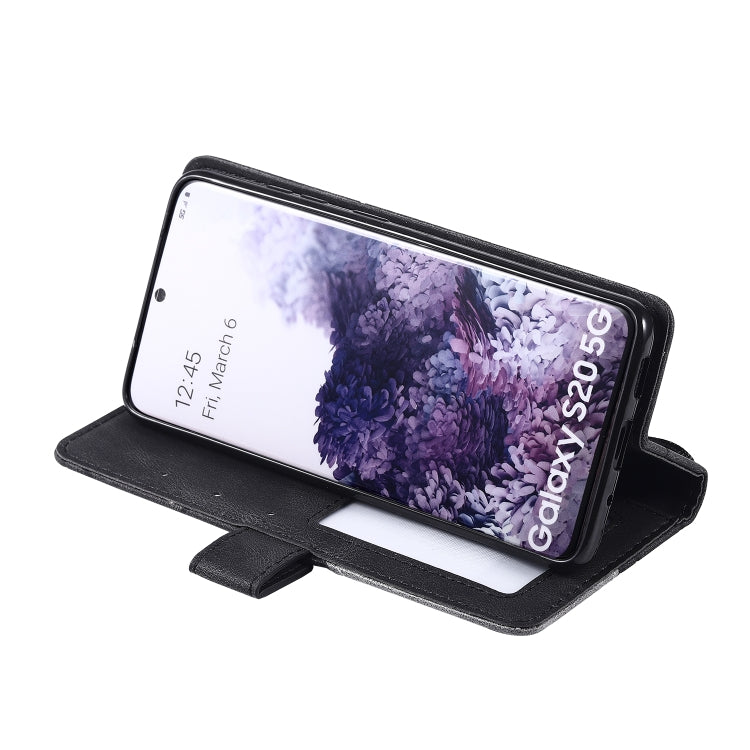 For Samsung Galaxy S20 Skin Feel Splicing Horizontal Flip Leather Case with Holder & Card Slots & Wallet & Photo Frame