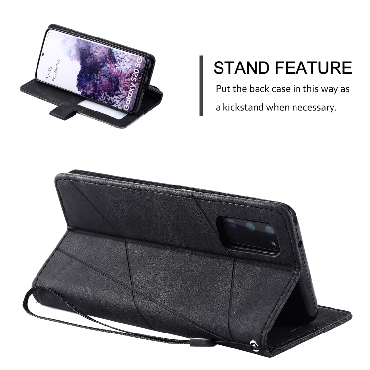 For Samsung Galaxy S20 Skin Feel Splicing Horizontal Flip Leather Case with Holder & Card Slots & Wallet & Photo Frame