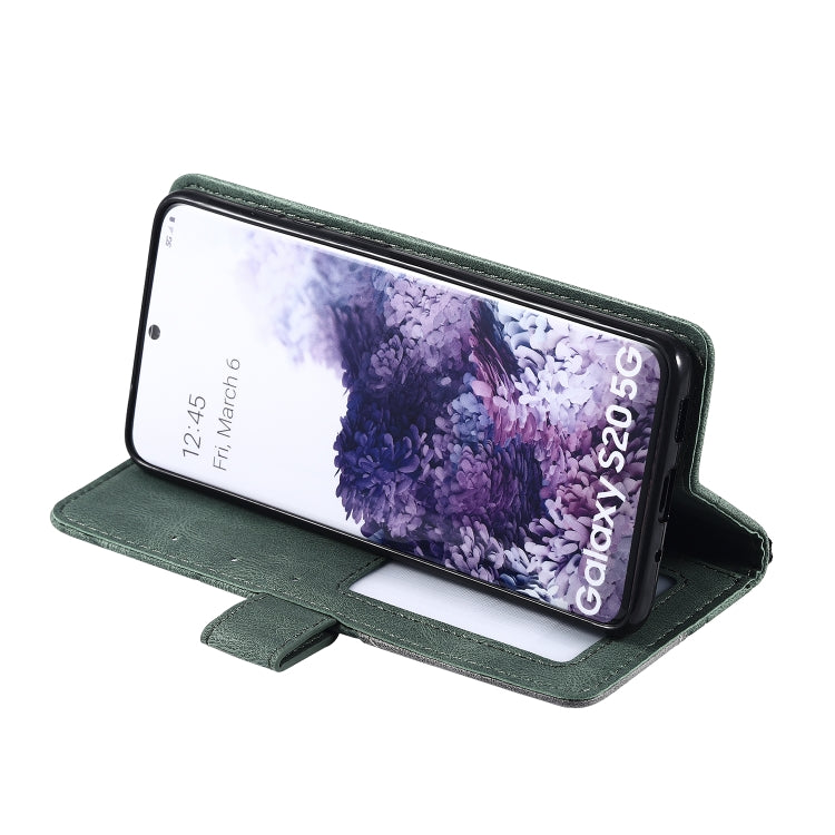 For Samsung Galaxy S20 Skin Feel Splicing Horizontal Flip Leather Case with Holder & Card Slots & Wallet & Photo Frame