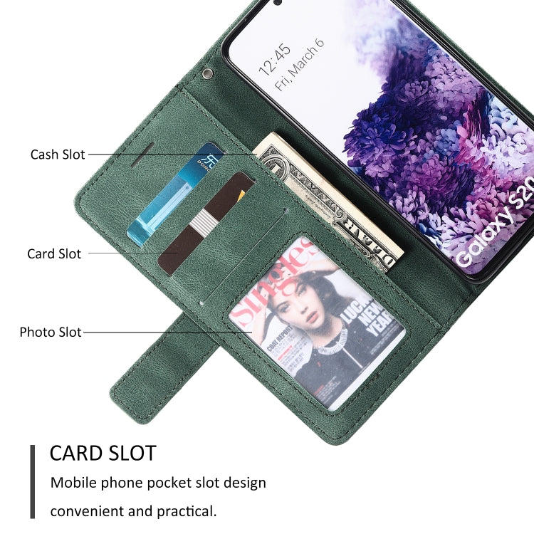 For Samsung Galaxy S20 Skin Feel Splicing Horizontal Flip Leather Case with Holder & Card Slots & Wallet & Photo Frame